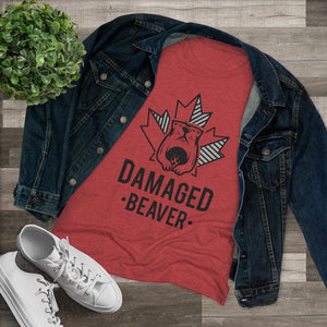 Damaged Beaver - Women's Triblend Tee