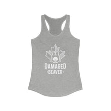 Load image into Gallery viewer, Damaged Beaver - White - Women&#39;s Ideal Racerback Tank
