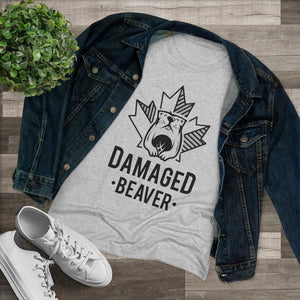 Damaged Beaver - Women's Triblend Tee