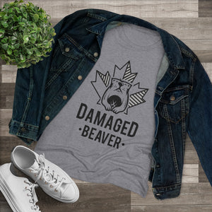 Damaged Beaver - Women's Triblend Tee