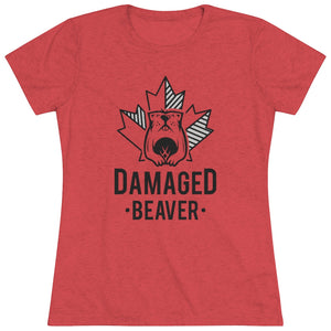 Damaged Beaver - Women's Triblend Tee